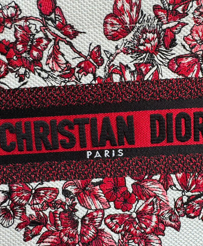 Christian Dior Small Dior Book Tote Red